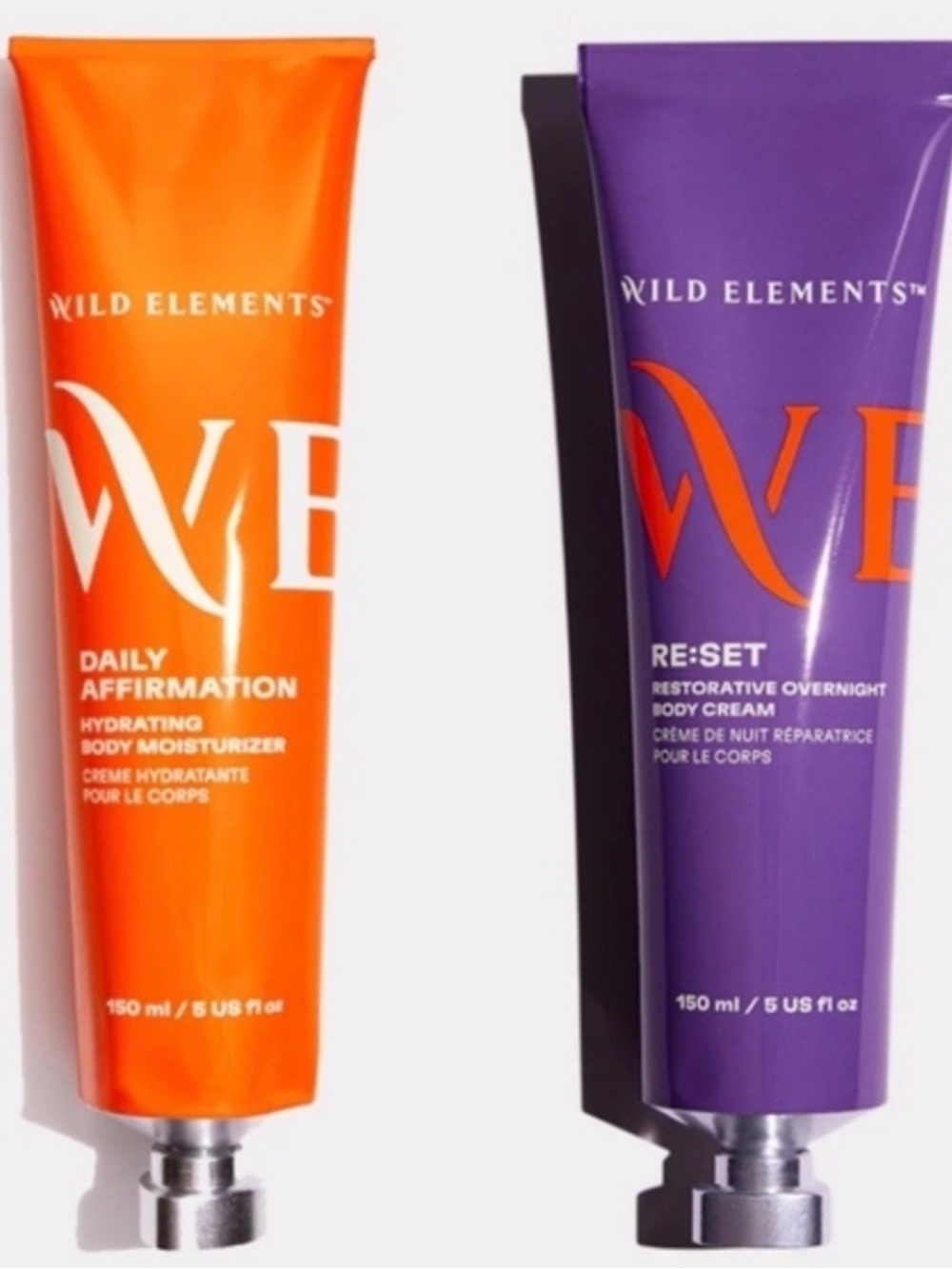 Wild Elements Daily Affirmation & RE:SET Body cream moisturizers day and night